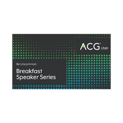 EVENTS:  This Thursday's ACG Utah Breakfast Series will Feature Brandless CEO, Cydni Tetro